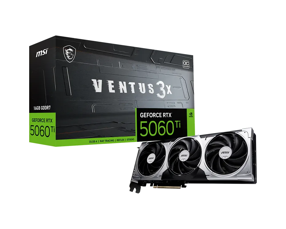 TARJETA GRAFICA MSI VENTUS 3X OC RTX 5060 Ti 16G GDDR7