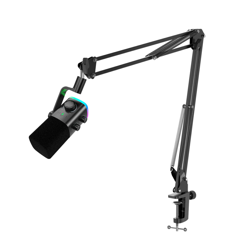 Micrófono FIFINE AMPLIGAME AM9T | Con Brazo, Cardioide, Dual Mode (USB/XLR)