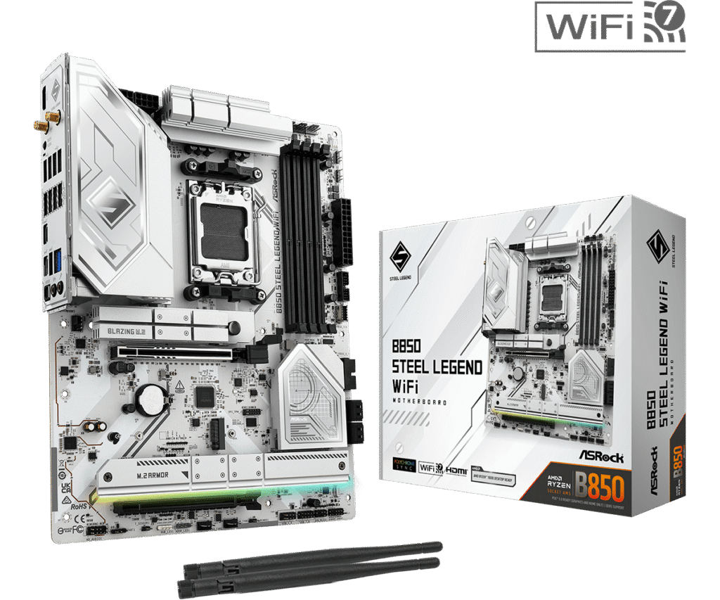 Placa Base ASROCK B850 STEEL LEGEND WIFI | ATX, AM5, DDR5