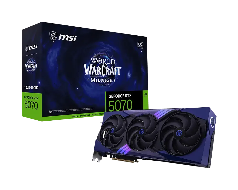 Tarjeta Gráfica MSI World of Warcraft GeForce RTX 5070 12GB | GDDR7 PCI Express 5.0 ATX