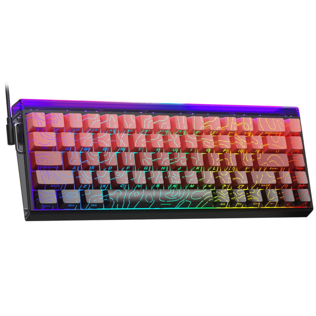 TECLADO MAGNETICO AULA HERO 68 HE BLACK-RED | USB