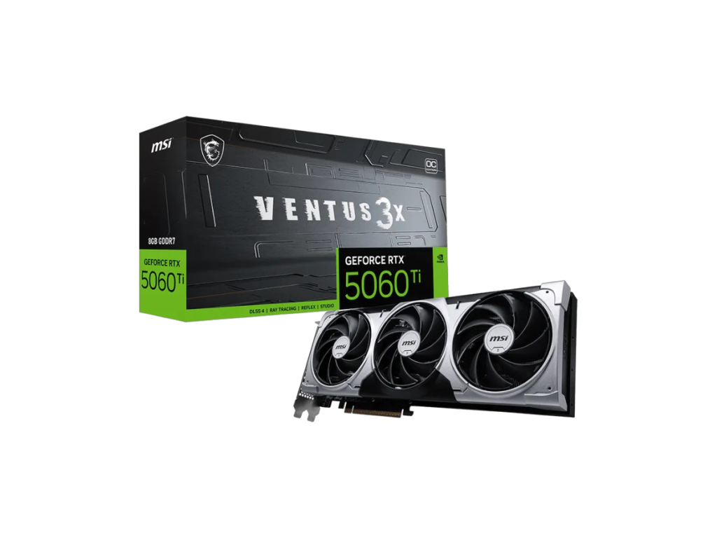 Tarjeta Gráfica MSI VENTUS RTX 5060 Ti 8GB OC | GDDR7, X3 FANS