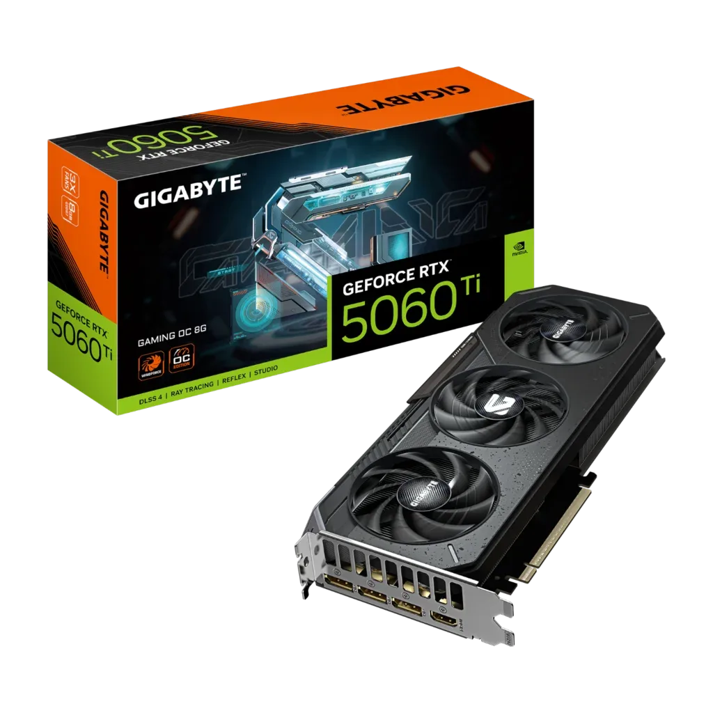 Tarjeta Gráfica GIGABYTE RTX 5060 TI GAMING OC 8GB | GDDR7, 3 FANS, 281mm