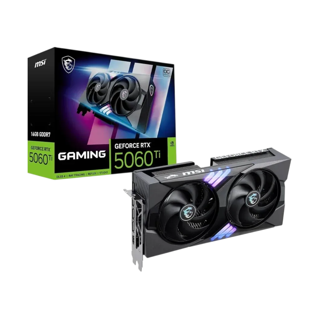 TARJETA GRAFICA MSI Gaming GeForce RTX 5060 Ti 8GB GDDR7 /2 FAN /PCI Express 5.0