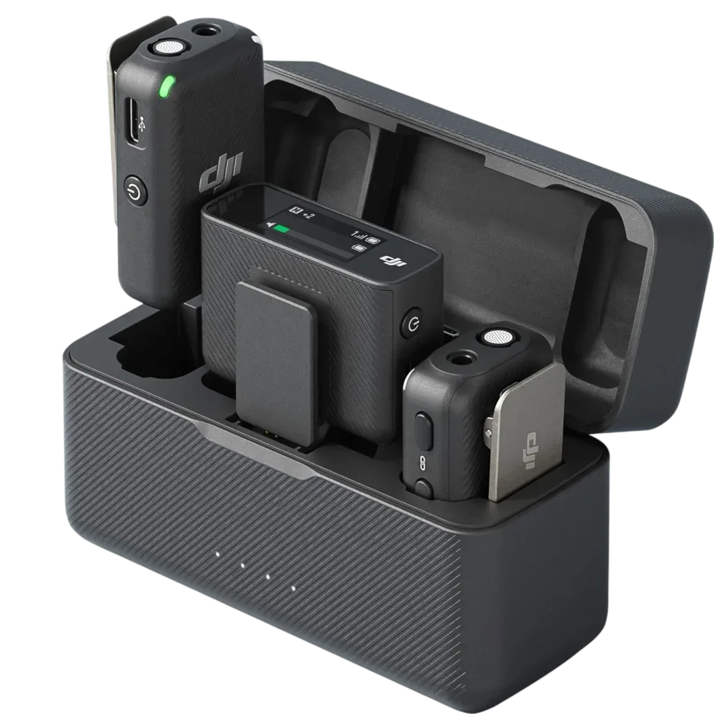 MICROFONO DJI Micrófono (2 TX + 1 RX + estuche de carga)