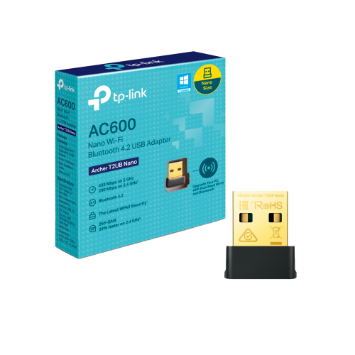 Receptor WiFi & Bluetooth TP-LINK ARCHER T2UB NANO V1.0 | USB, Dual Band (2.4G/5G)