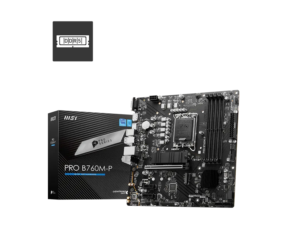 Placa Base MSI PRO B760M-P | M-ATX, LGA1700, DDR5