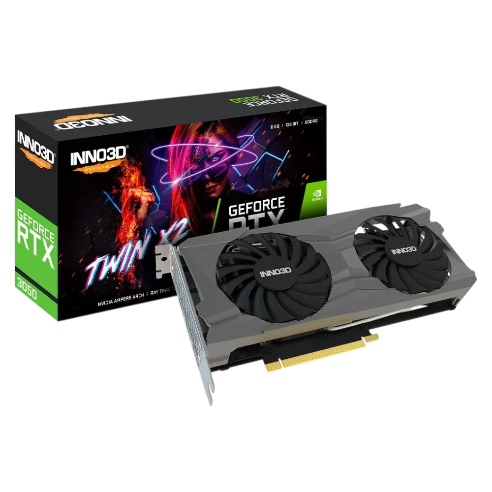 Tarjeta Gráfica INNO3D RTX 3050 TWIN X2 8GB | GDDR6, 2 FANS