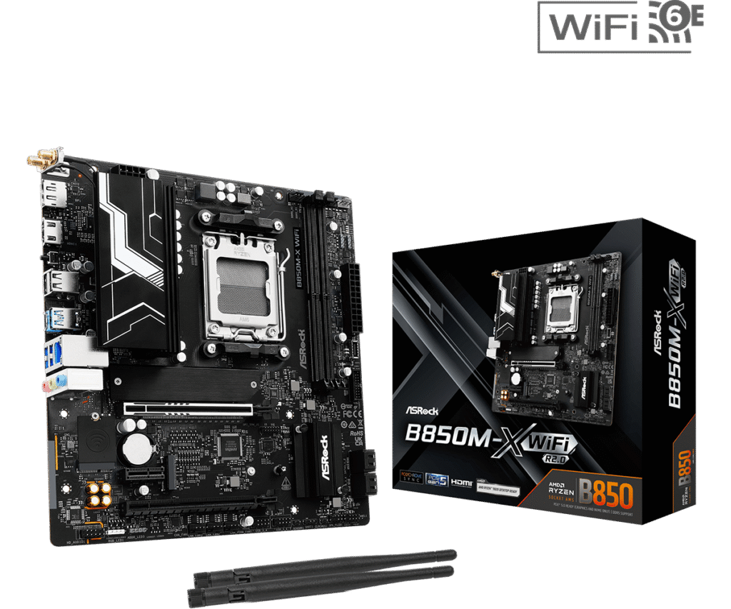 TARJETA MADRE ASROCK B850M-X WIFI R2.0 | M-ATX, AM5, DDR5