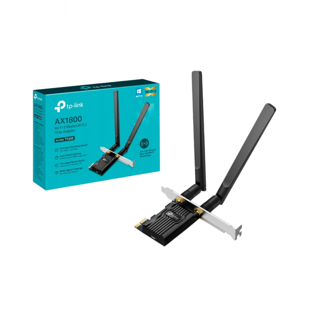 Tarjeta WiFi & Bluetooth TP-LINK ARCHER TX20E | PCIe, 2x Antenas, WiFi6, Dual Band (2.4G/5G)