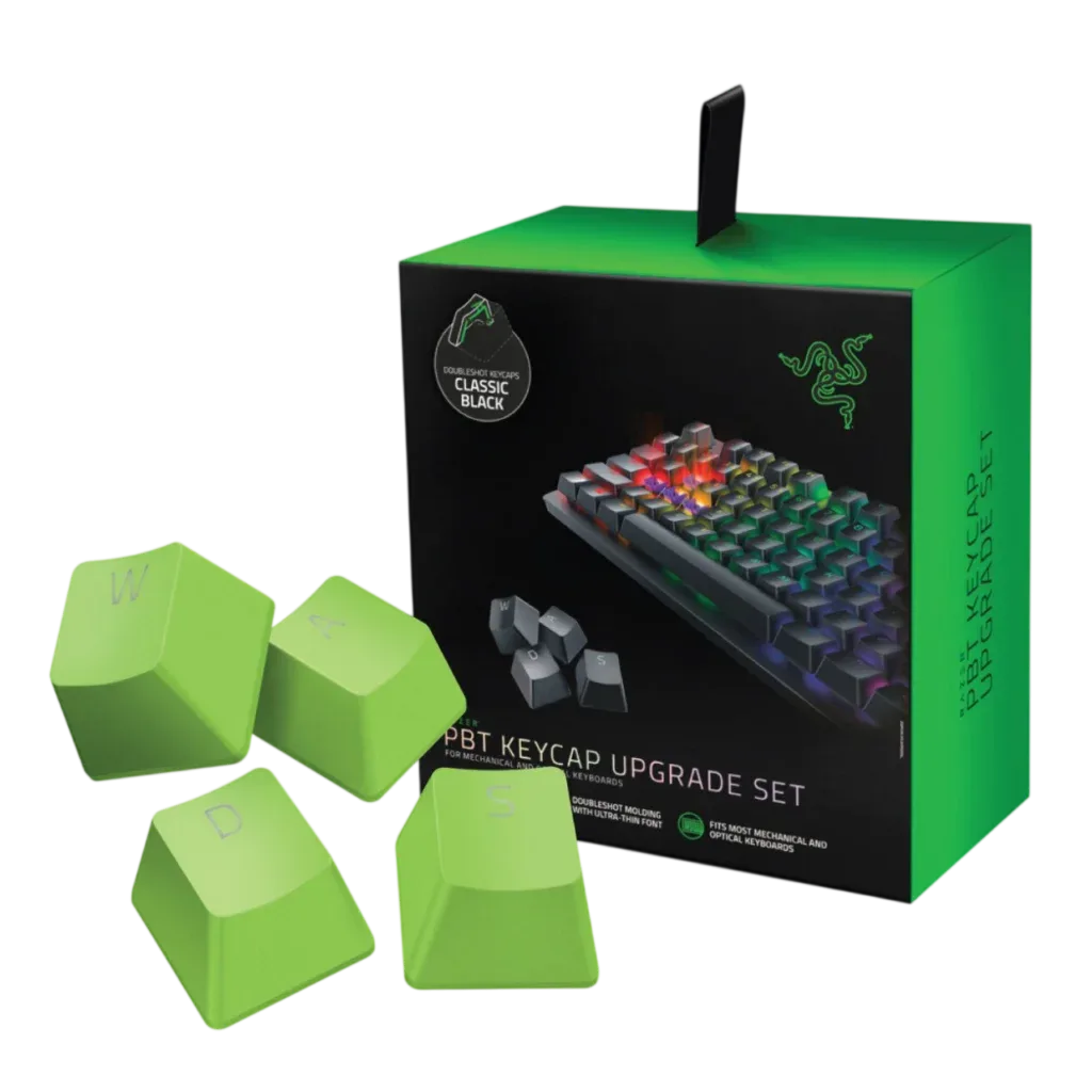 Keycaps RAZER PBT KEYCAP UPGRADE SET GREEN | 104 Teclas, Inglés
