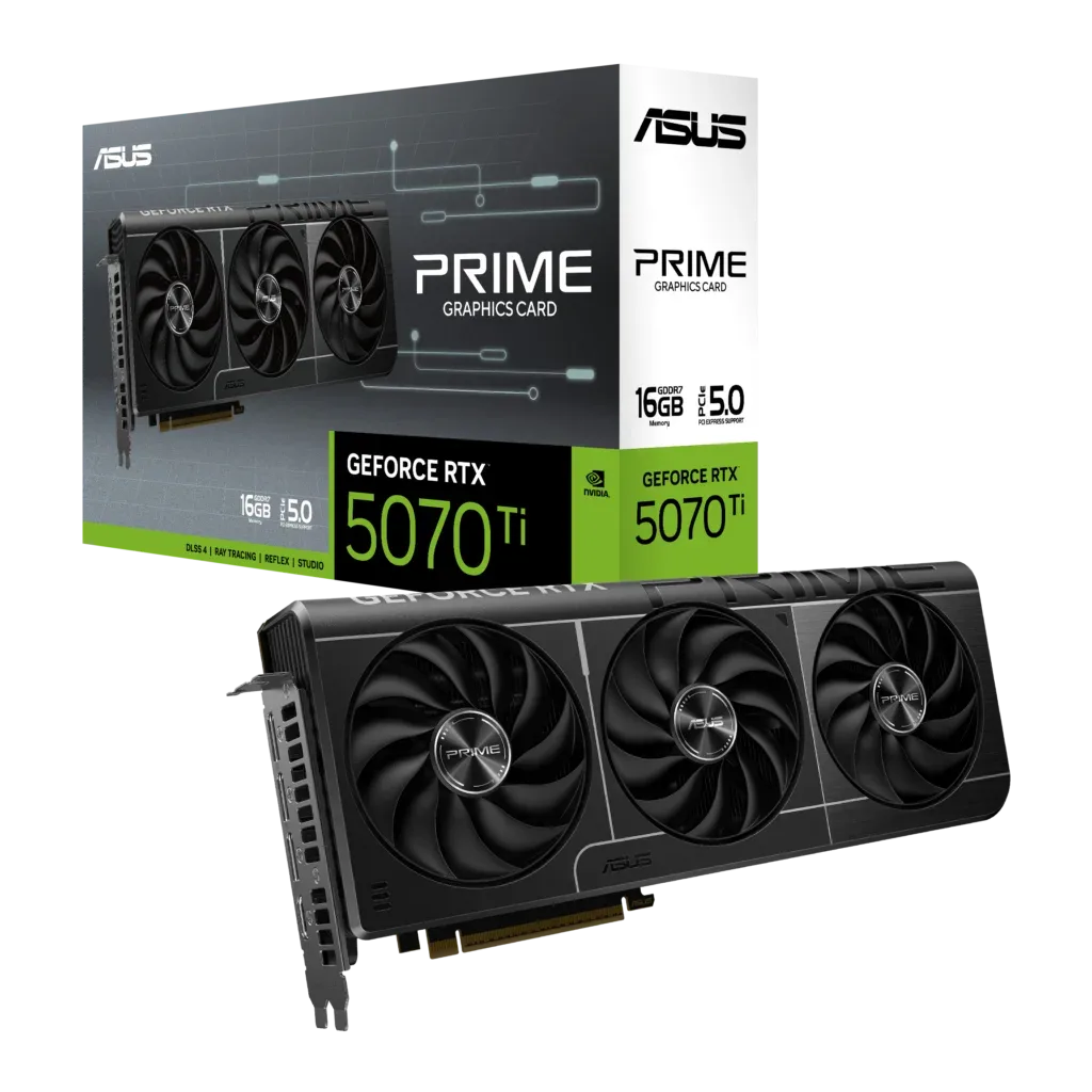 Tarjeta Gráfica ASUS PRIME GeForce RTX 5070 Ti 16GB | 256-Bit GDDR7