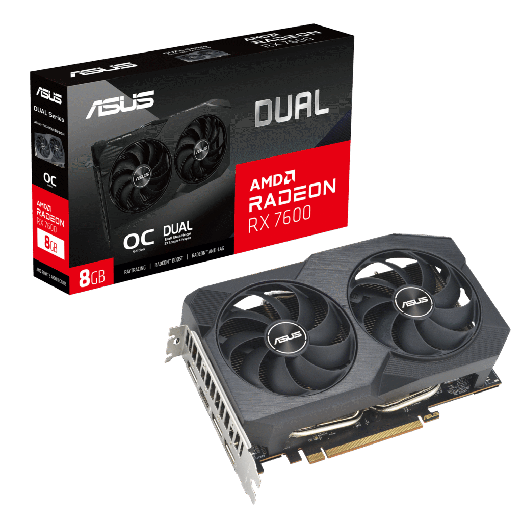 Tarjeta Gráfica ASUS DUAL RX 7600 V2 OC EDITION 8GB | GDDR6, 2 FANS
