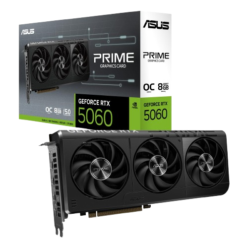 Tarjeta Gráfica ASUS PRIME RTX 5060 8GB | GDDR7, 3 FANS, 269mm