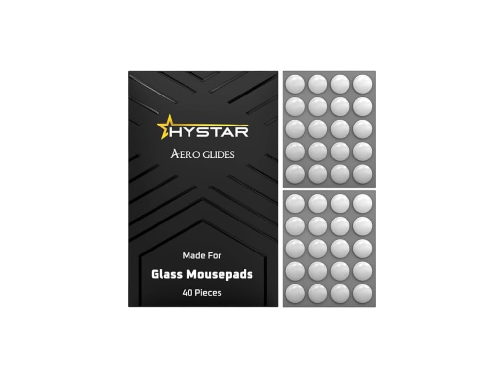 Hystar Aero Glides – Patines de ratón de 40 puntos para alfombrilla de mouse de vidrio