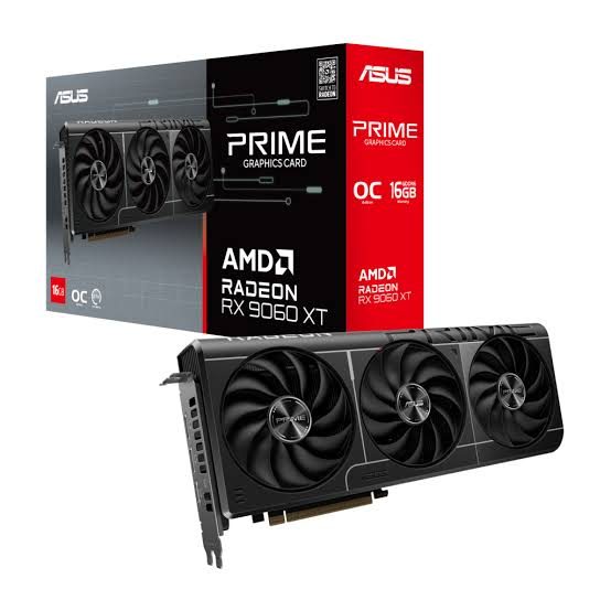 Tarjeta Gráfica ASUS PRIME RX 9060 XT OC EDITION 16GB | GDDR6, 3 FANS, 304mm