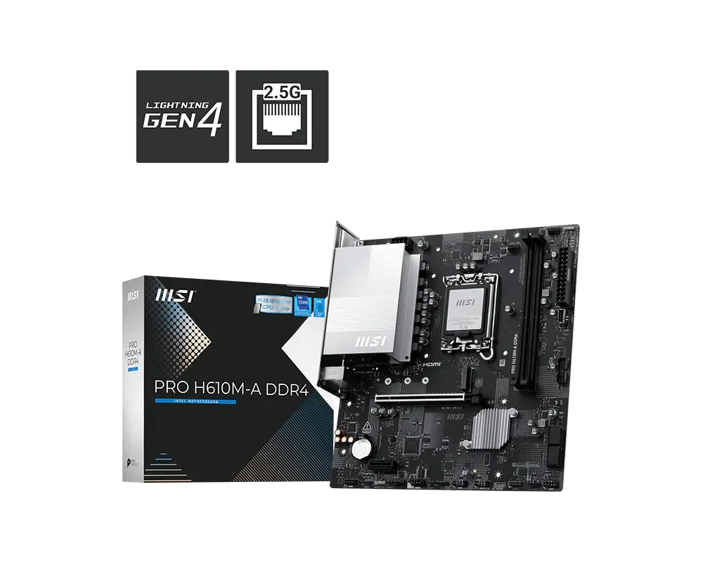 Placa Base MSI PRO H610M-A | M-ATX, LGA1700, DDR4