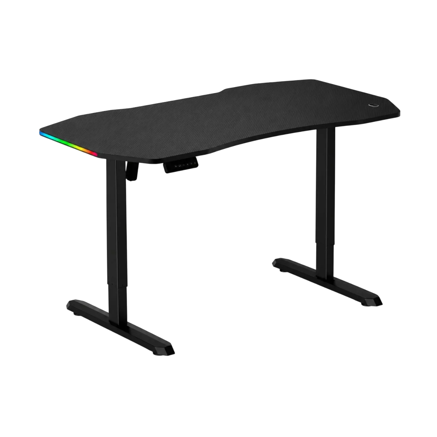 Escritorio CX ergonomico TABLA CURVADA BLACK | RGB 140x70cm electrico 80KG 1 SOLO MOTOR
