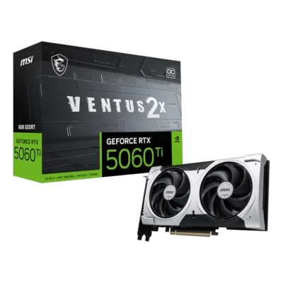 Tarjeta Gráfica MSI RTX 5060 TI VENTUS 2X OC PLUS 8GB | GDDR7, 2 FANS