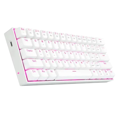Teclado REDRAGON DRAGONBORN SINGLE COLOR WHITE K630 | Brown Switch, Inglés, Single Mode (USB)