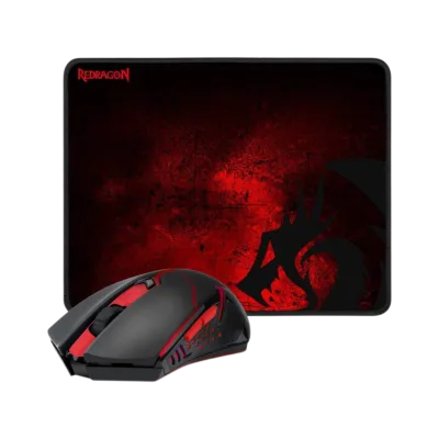 Combo REDRAGON M601WL-BA (Mouse CENTROPHORUS + Alfombrilla PISCES) | Single Mode (2.4G), a Pila