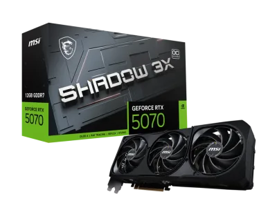 Tarjeta Gráfica MSI SHADOW RTX 5070 12G | GDDR7 3 FANS PCI Express 5.0 303mm