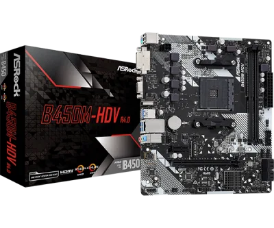 Placa Base ASROCK B450M-HDV R4.0 | M-ATX, AM4, DDR4