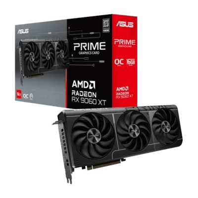 Tarjeta Gráfica ASUS PRIME RX 9060 XT OC EDITION 16GB | GDDR6, 3 FANS, 304mm