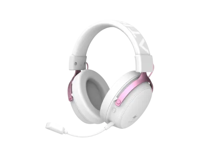 AUDIFONO ATK NEPTUNO N9 ULTRA WHITE-PINK | QuadMode (USB/2.4G/BT/3.5mm)
