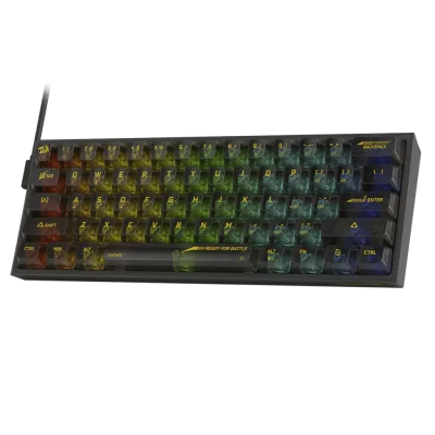 Teclado REDRAGON FIZZ RGB  K617 | Crystal Switch, Inglés, Single Mode (USB)