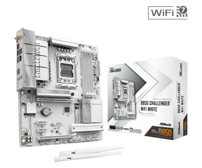 Placa Base ASROCK B850M CHALLENGER WIFI WHITE | M-ATX, AM5, DDR5