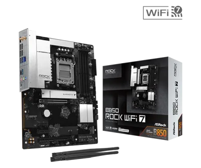 TARJETA MADRE ASROCK B850 ROCK WIFI 7 | ATX, AM5, DDR5
