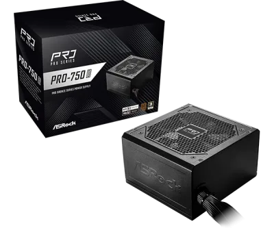 Fuente Real ASROCK PRO-750B PRO SERIES | 80+ BRONCE, ATX3.1 & PCIe5.1.
