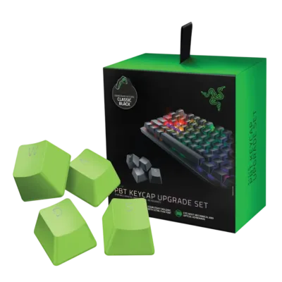 Keycaps RAZER PBT KEYCAP UPGRADE SET GREEN | 104 Teclas, Inglés