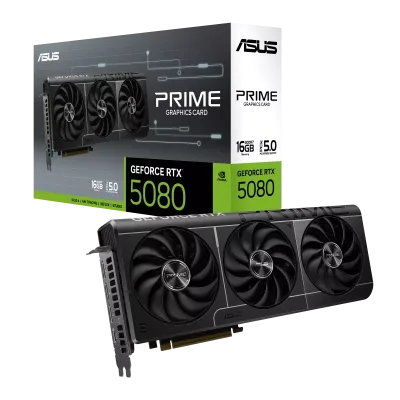 Tarjeta Gráfica ASUS PRIME RTX 5080 16GB | GDDR7, 3 FANS