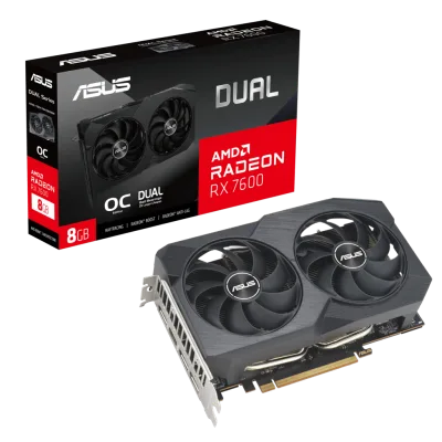 Tarjeta Gráfica ASUS DUAL RX 7600 V2 OC EDITION 8GB | GDDR6, 2 FANS
