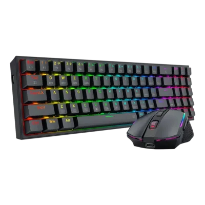 Combo REDRAGON S136 (Teclado POLLUX + Mouse TRIDENT) | Tri-Mode (USB/2.4G/BT)