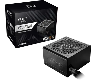 Fuente Real ASROCK PRO-650B SERIES 80+BRONCE ATX3.1