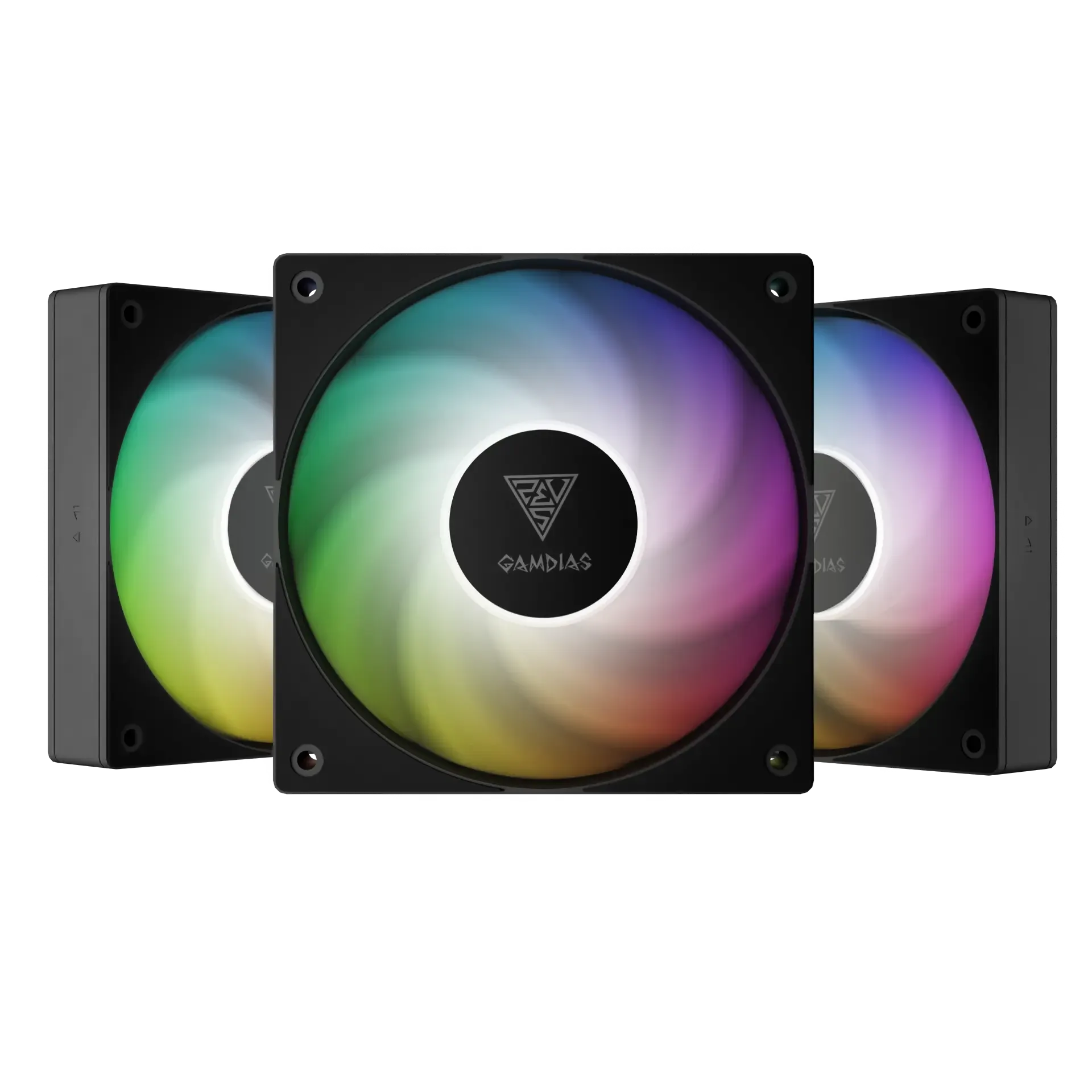 Kit de ventiladores Gamdias Notus M-1 Black | 3 Fans ARGB Reverse , No Reverse