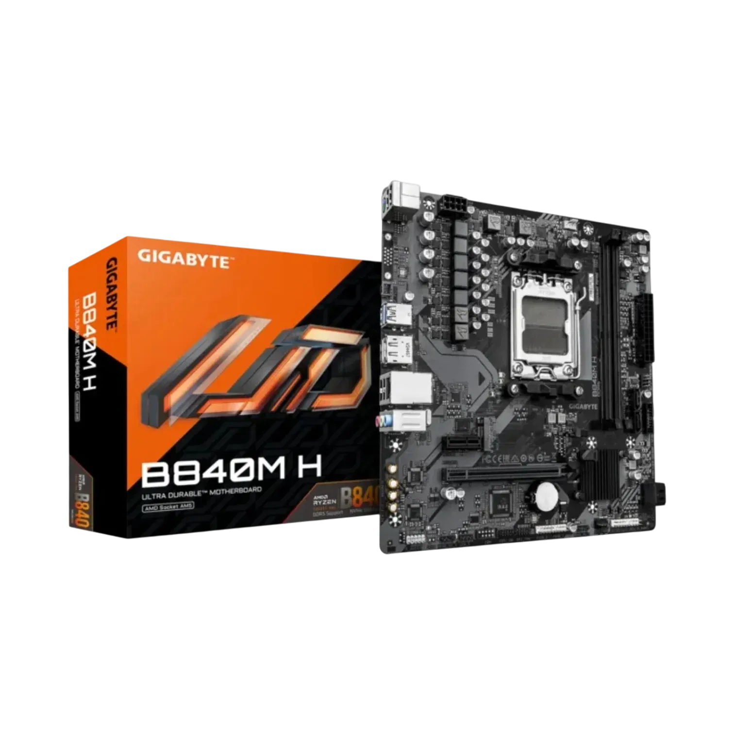TARJETA MADRE GIGABYTE B840M H  | M-ATX, AM5, DDR5