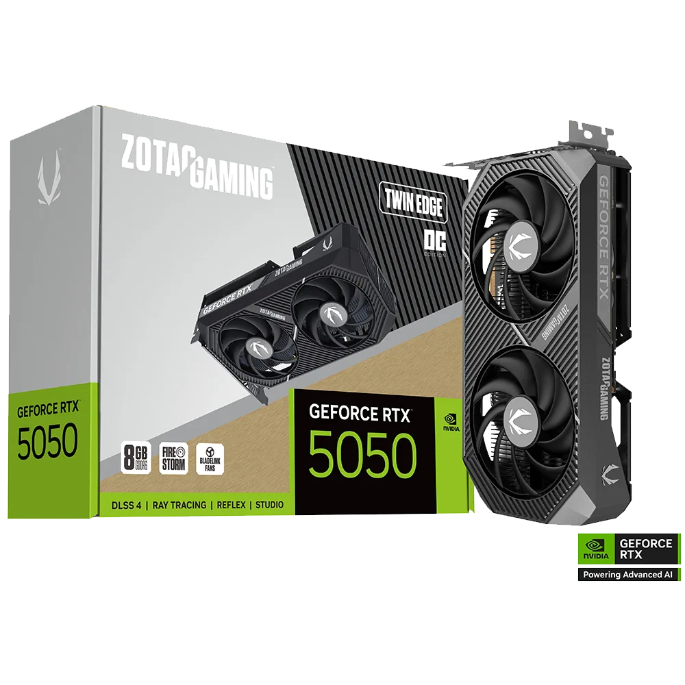 Tarjeta Grafica ZOTAC GAMIG TWIN EDGE RTX 5050 8GB OC | GDDR6, 2 FANS