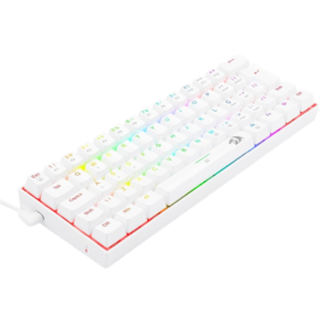 Teclado REDRAGON DRAGONBORN WHITE RGB K630 | Blue Switch, Inglés