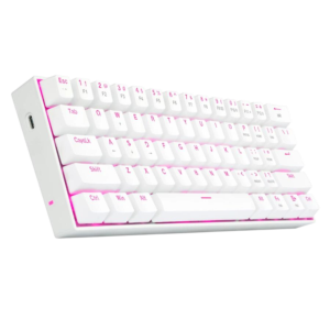 Teclado REDRAGON DRAGONBORN WHITE SINGLE COLOR K630 | Brown Switch, Inglés