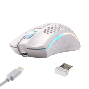 Mouse REDRAGON STORM PRO WHITE M808W-KS (Cableado/Inalámbrico 2.4G)