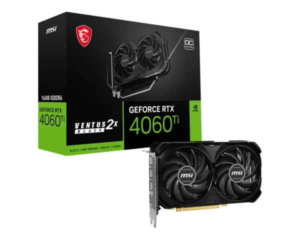 TARJETA DE VIDEO MSI RTX 4060 TI 16GB VENTUS 2X