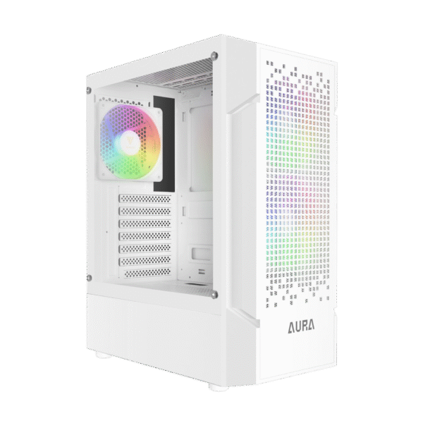 Gabinete GAMDIAS AURA GC7 WH ARGB | ATX, 3F