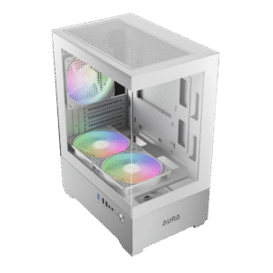 Gabinete GAMDIAS AURA GC9M WH ARGB | M-ATX, 3F