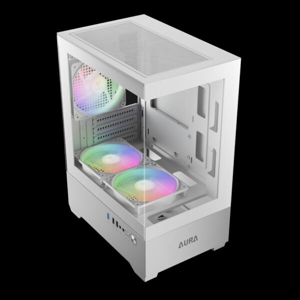 Gabinete GAMDIAS AURA GC9M WHITE ARGB