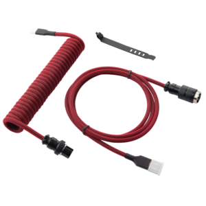 Cable Enroscado para Teclado GUNMJO PRO CUSTOM RED | USB-A a USB-C