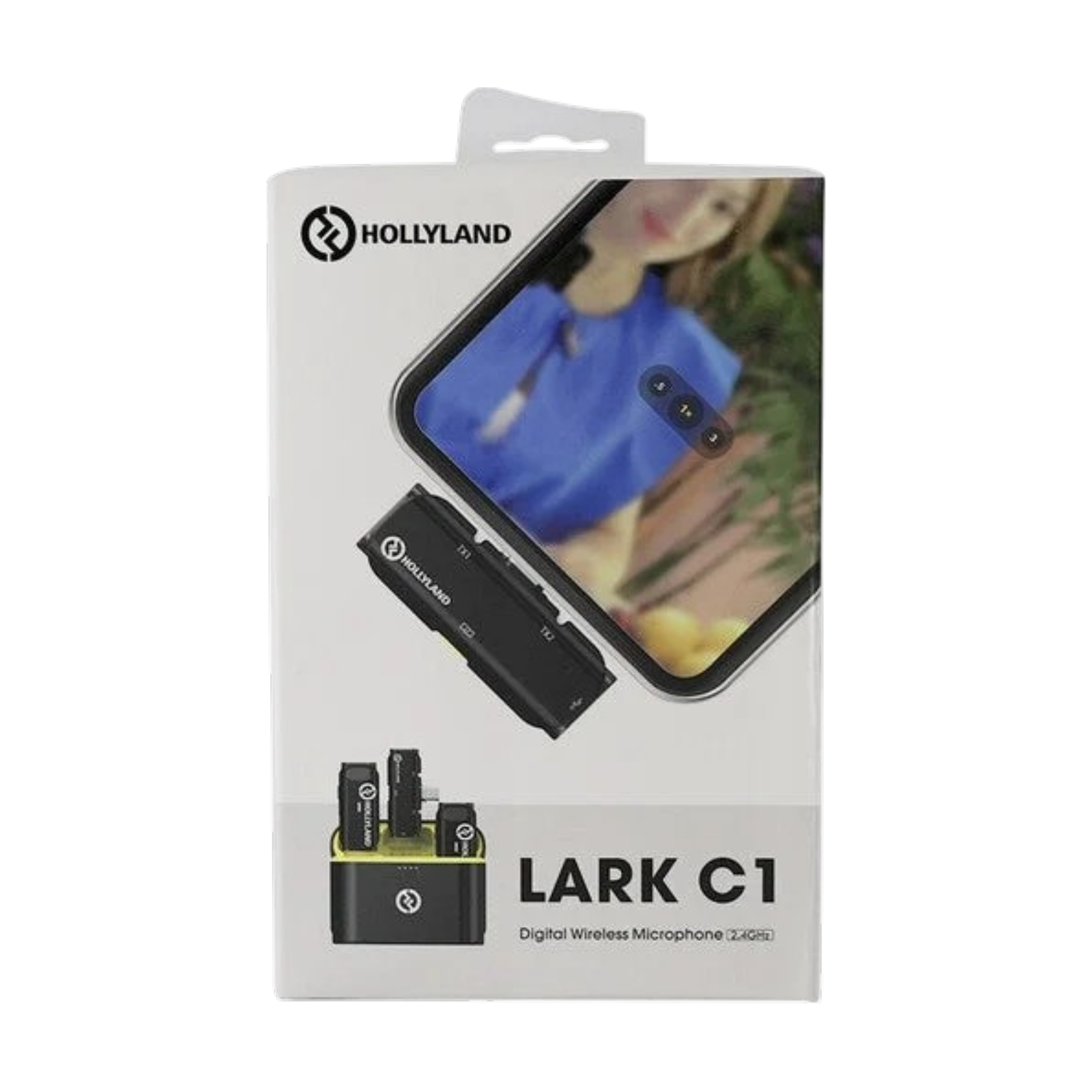 Micrófonos Lavalier HOLLYLAND LARK C1 DUO COOL BLACK | 2 TX + 1 RX, Single Mode (2.4G)